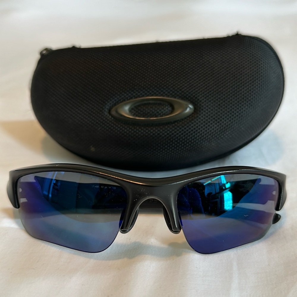 Oakley Flak Jacket XLJ, Deep Sea blue iridium polarized lenses